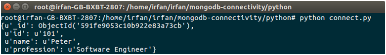 MongoDB Python mongodb连接2