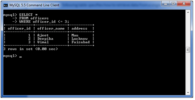 MySQL from子句1