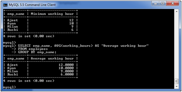 MySQL group by子句7