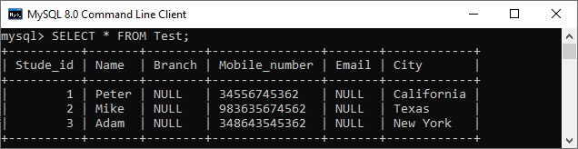 MySQL添加/删除列