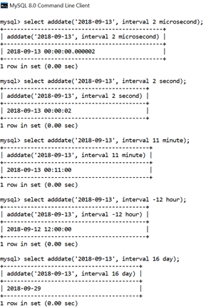 MySQL ADDDATE()Function