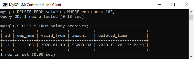 MySQL在删除触发器之前