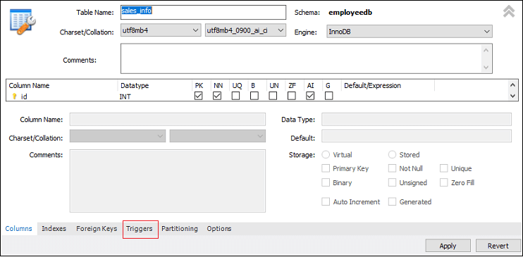 MySQL在更新前触发Trigger