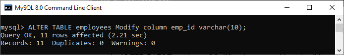  MySQL Change Column Type