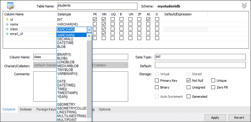 MySQL更改列类型