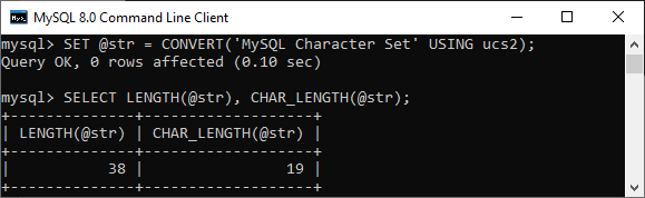 MySQL字符集