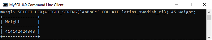 MySQL Collat​​ion