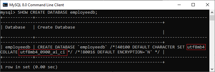 MySQL Create Database