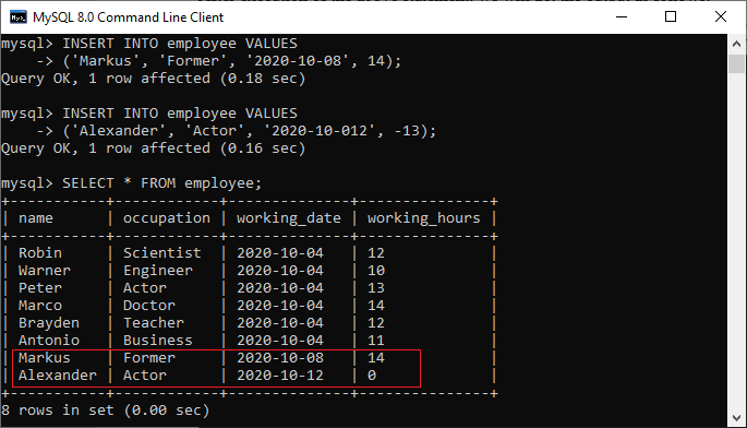 MySQL Create Trigger