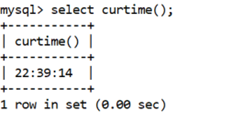 MySQL CURTIME()函数