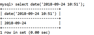 MySQL DATE()函数