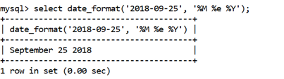 MySQL DATE_FORMAT()函数