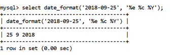 MySQL DATE_FORMAT()函数