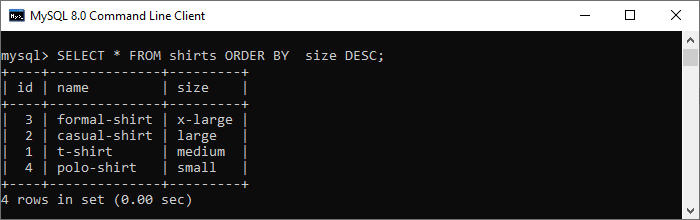  MySQL ENUM