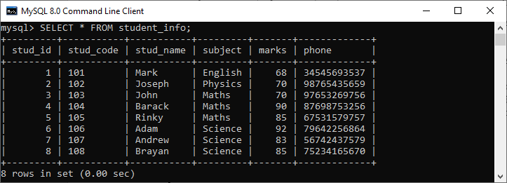 MySQL EXPLAIN