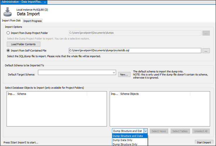 MySQL导出和导入数据库