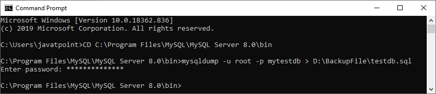 MySQL导出和导入数据库