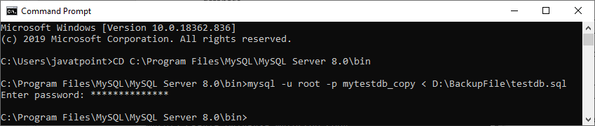 MySQL导出和导入数据库
