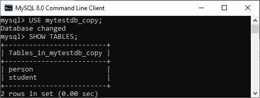 MySQL导出和导入Database