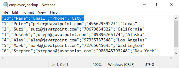 MySQL Export Table to CSV