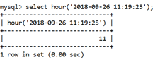 MySQL Hour()函数