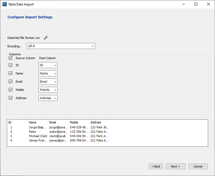 数据库/表中的MySQL导入CSV文件