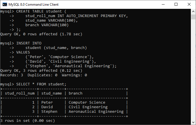 MySQL INT