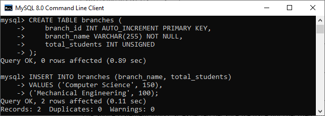 MySQL INT