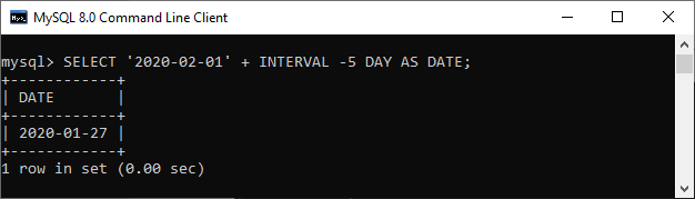 MySQL Interval