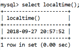 MySQL日期时间localtime()函数