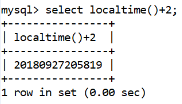 MySQL日期时间localtime()功能