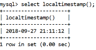 MySQL日期时间localtimestamp()函数