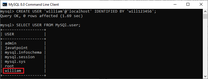 MySQL登录使用不同的用户帐户