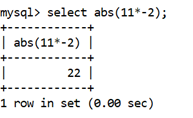 MySQL Math ABS()函数