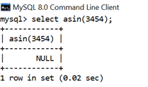 MySQL Math ASIN()函数