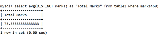 MySQL Math AVG()函数