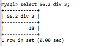 MySQL Math DIV()函数