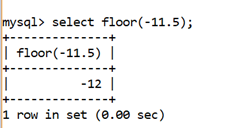 MySQL Math FLOOR()函数