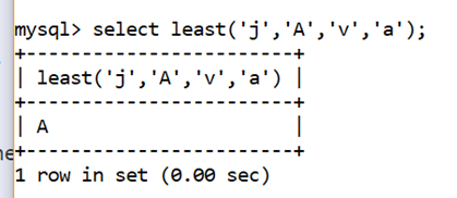 MySQL Math LEAST()函数