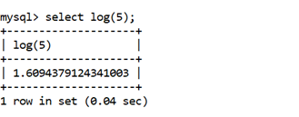 MySQL数学日志()函数