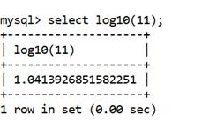 MySQL Math LOG10()函数