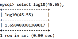 MySQL Math LOG10()函数