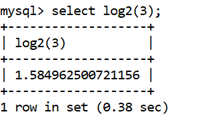 MySQL Math LOG2()函数