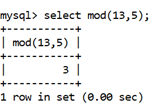 MySQL Math MOD()函数