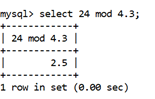 MySQL Math MOD()函数