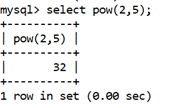 MySQL Math POW()函数