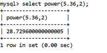 MySQL Math POWER()函数