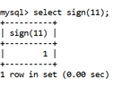 MySQL Math SIGN()函数