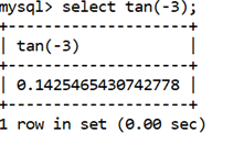 MySQL Math TAN()函数