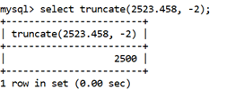 MySQL Math TRUNCATE()函数